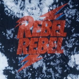David Bowie Rebel Rebel tie dye t shirt NEW queen led zeppelin classic guitar